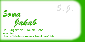 soma jakab business card